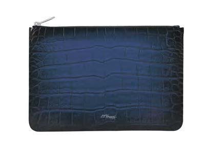 New Clutch Croco Pattern Le Grand Blue