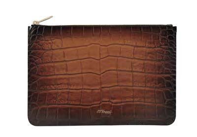 New Clutch Croco Pattern Le Grand Brown