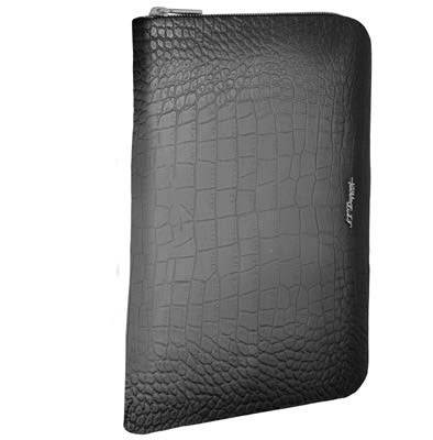 New Zippered Travel Conference Pad Croco Pattern Le Grand Black
