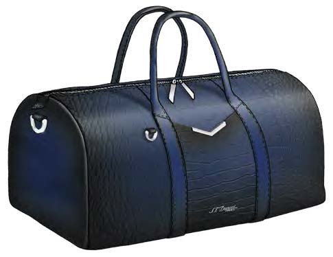 New 48H Travel Bag Croco Pattern Le Grand Blue
