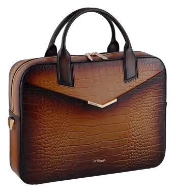 New Document Holder Croco Pattern Le Grand Brown