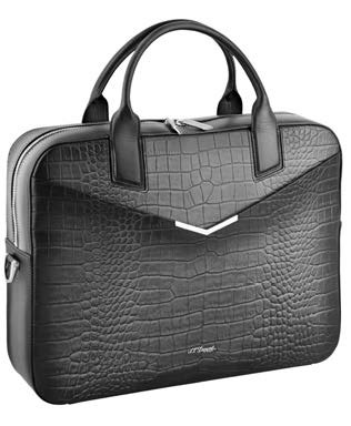 New Document Holder Croco Pattern Le Grand Black