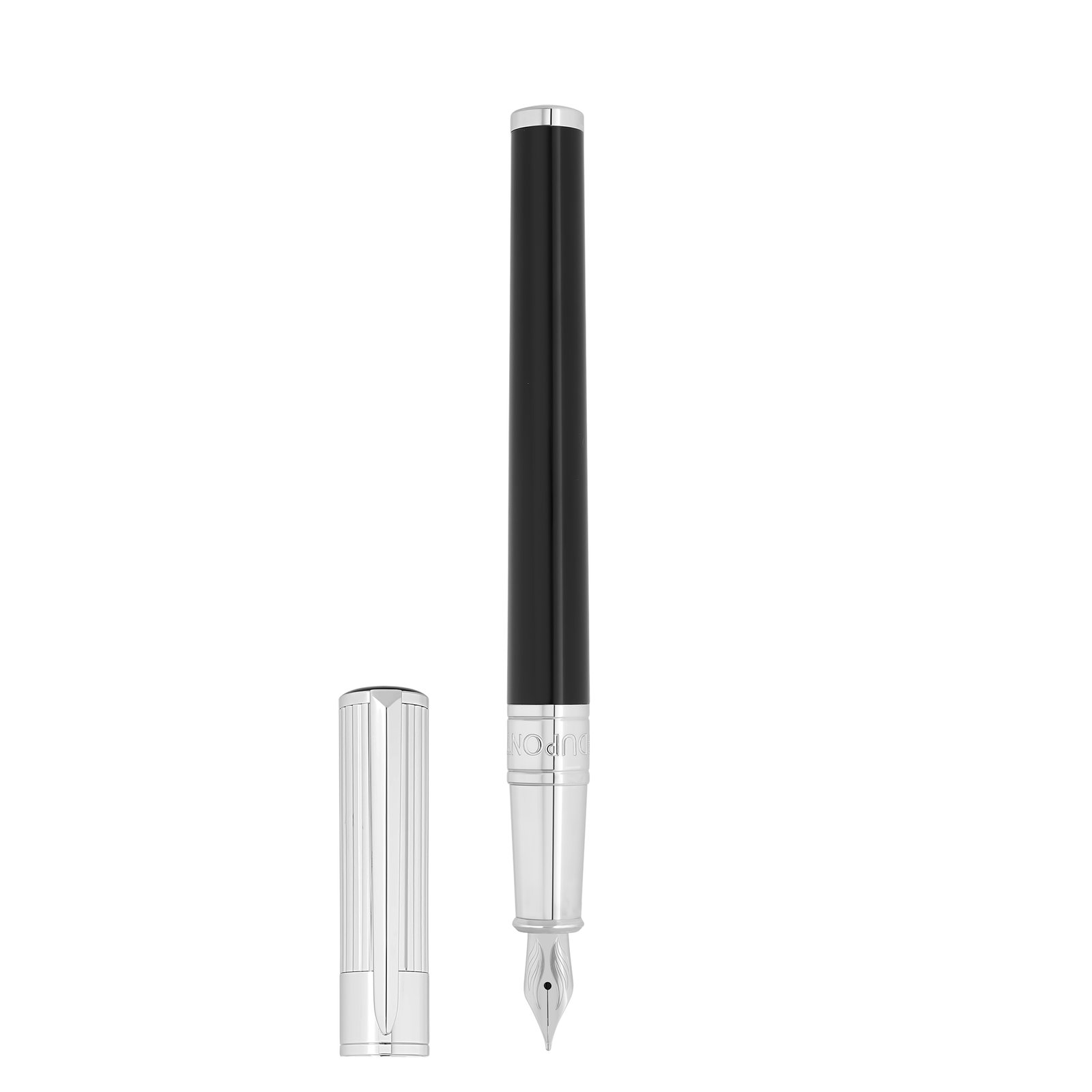 New Initial Fountain Pen Dt Black/ Chrome