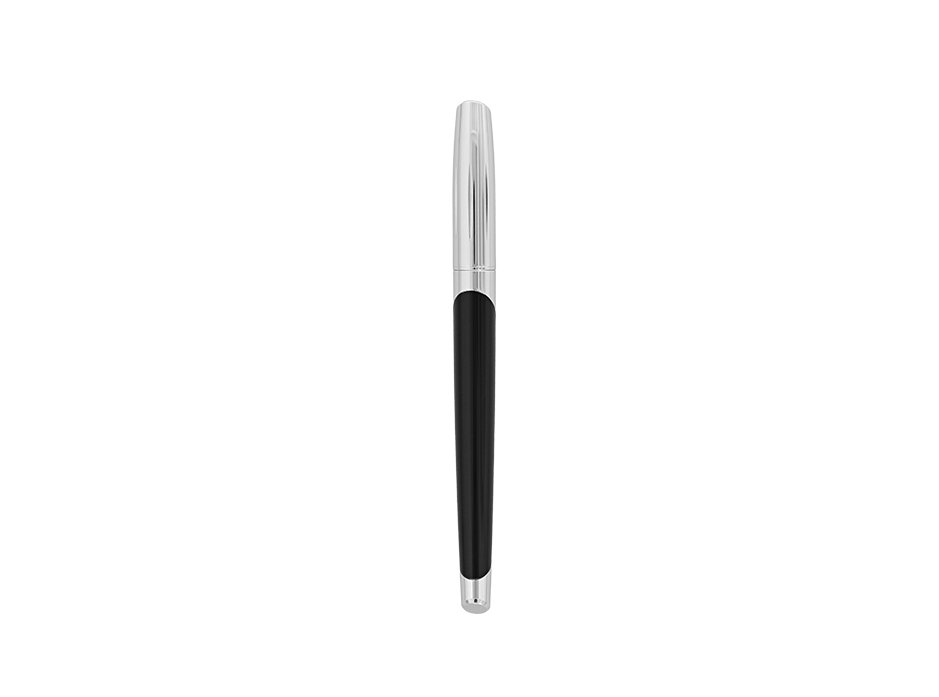 Wi Defi Mil Fountain Pen Shiny Silv/Blck